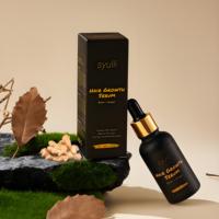 Flacons compte-gouttes en verre noir de luxe vides pour huiles essentielles et soins de la peau, 30 ml, 50 ml, 100 ml, flacons compte-gouttes en verre cosmétique avec boîte