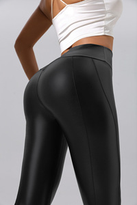 Leggings en similicuir pour femmes, design tendance US/UE, effet push-up longue durée, pour usage quotidien, vente en gros - Product Image 6