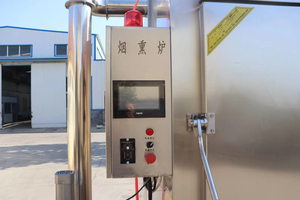 Elektrische Rookbarbecue Dehydrator Kachel Visvlees <span class=keywords><strong>Gas</strong></span> Verwarming Roker Gerookte Varkensworst Machine Vlees Drogen Rookmachine - Product Image 6