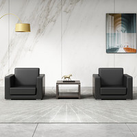 Canapé de bureau présidentiel au design moderne et luxueux, canapé de direction en cuir, ensemble de canapés de bureau luxueux, canapé à structure en bois