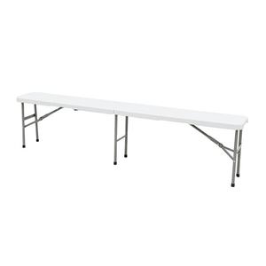 6ft Outdoor HDPE Material <strong>Plastic</strong> Folding Long <strong>Bench</strong> in Half with Rattan Design Foldable - Product Image 2
