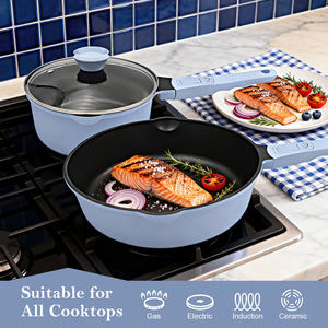 Poêle à frire de haute qualité en gros, durable, antiadhésive, en <span class=keywords><strong>aluminium</strong></span> moulé sous pression, avec couvercle en verre - Product Image 4