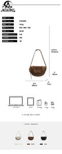 Bolso de Hombro para Mujer, de Cuero Vacuno Genuino, Bolso Bandolera, Bolso de Mensajero - Product Image 2