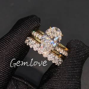 Anillo de diamantes apilables de oro de 18 quilates de diseñador con diamantes cultivados en laboratorio certificados por GIA Recomendación de regalo de aniversario - Product Image 6