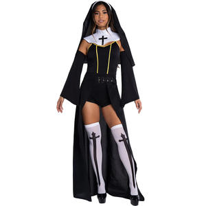 Disfraz <span class=keywords><strong>de</strong></span> Halloween para Adultos Unisex, Disfraz <span class=keywords><strong>de</strong></span> Monja Vampiro con Cola para Cosplay y Accesorios <span class=keywords><strong>de</strong></span> Escenario - Product Image 1