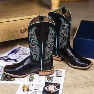 Fashionable Western Style Cowboy <strong>Boots</strong> <strong>Women</strong> Shoes High Quality Durable <strong>Genuine</strong> <strong>Leather</strong> Girl'<strong>s</strong> <strong>Boots</strong> New Arrival - Product Image 6