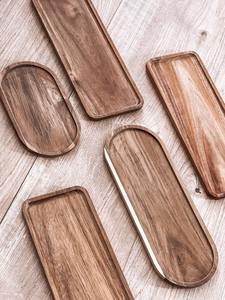 Plateau en bois artisanal décoratif, rehaussez votre intérieur avec une beauté naturelle, fabriqué à la main en Inde - Product Image 3