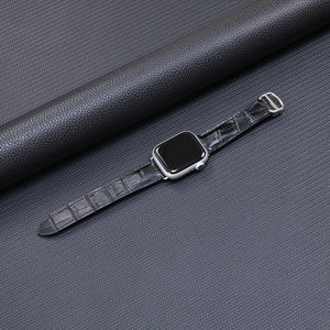 สายนาฬิกาดีไซน์เนอร์ลายจระเข้สายหนังสำหรับแอปเปิ้ลสมาร์ทวอทช์สายแท้หรูหราสำหรับกำไลข้อมือถังคาร์เทียร์ - Product Image 6