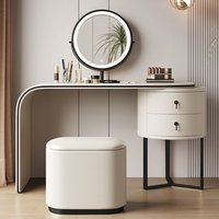 Coiffeuse de luxe au design magnifique avec tiroir de rangement Prix de gros Meuble de commode en bois pour chambre couleur champagne personnalisé