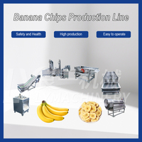 Kundenspezifische industrielle Halal-Bananenchips-Produktionsanlage mit 200 kg/h Kapazität – Kosten für die Produktionslinie