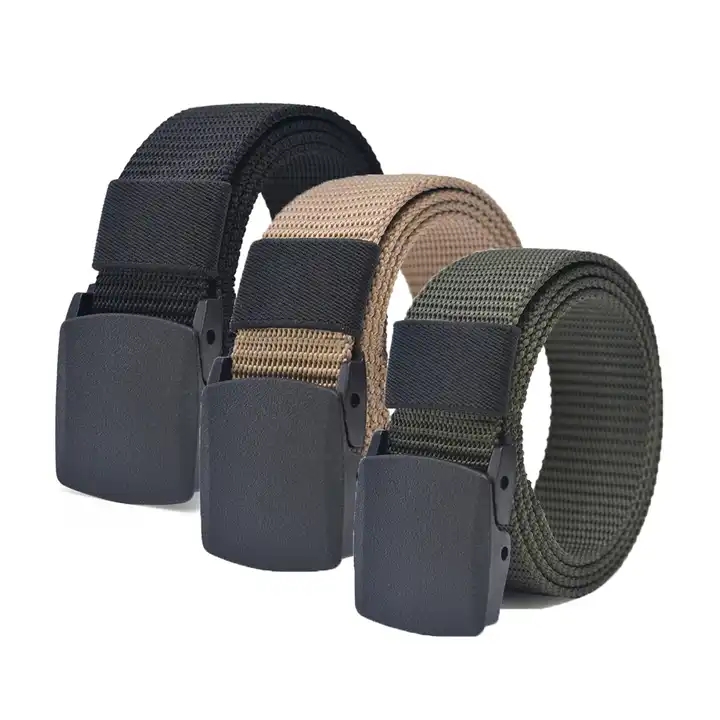 Kellyblet Men's Nylon Fabric belt Plastic Buckle Outdoor Belt Hunting Hiking Sports belt