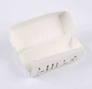 Cajas de Papel para Hot Dogs con Diseño Reciclado y Moderno, Caja para Donas Azul - Product Image 4