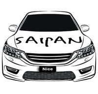 Housse de capot de voiture sur mesure sur le thème de Saipan, protection universelle pour capot de voiture, idéale pour les salons automobiles, les défilés et les cadeaux de festival