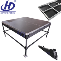 Scène modulaire portable à structure en treillis pour diverses scénarios d'activités, hauteur réglable, options de plusieurs tailles, contreplaqué TUV/Aluminium/Fer
