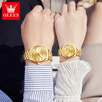 Montre à quartz OLEVS 5563 pour couple, design tendance, montre d'affaires économique pour les amoureux, vente en gros depuis la Chine, avec affichage à aiguilles.