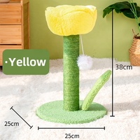 Jouet interactif à succès, arbre à grimper en sisal en forme de tulipe avec boule en peluche, griffoir pour chat