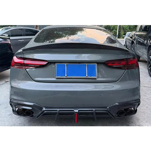 Diffuseur arrière en fibre de carbone véritable pour Audi RS5 B9.5 avec éclairage, lames de pare-chocs arrière pour RS5 B9.5 2020 2021 <span class=keywords><strong>2022</strong></span> 2023 2024 2025 - Product Image 5