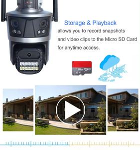 Icsee กล้องรักษาความปลอดภัย3หน้าจอ3เลนส์ WIFI 8MP PTZ โดมเสียงปลุก4K Ai กล้องตรวจจับของมนุษย์รองรับการอเล็กซา - Product Image 6