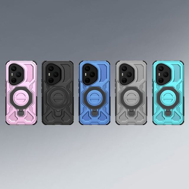 KAOU Luxury Shockproof Phone Case with Durable Metal Ring Kickstand - High Quality for Honor 200 Lite 400 Pro X60 Pro
