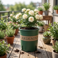 Pots en plastique PP fabriqués en Chine, pour plantes de jardin, intérieur/extérieur, pots à fleurs pour sol, trou de drainage, durables, légers, luxueux, contemporains