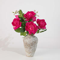Fournisseur d'usine – Tiges de roses artificielles multi-têtes en soie pour arche de mariage et décoration d'hôtel – Plusieurs couleurs disponibles