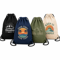 Sac à dos en toile de coton avec cordon de serrage, logo personnalisé, sac de sport, sac à cordon imprimé sur mesure, OEM ODM, faible MOQ, vente en gros