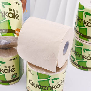 Papier toilette en rouleau standard 4 plis, doux, biodégradable, en pulpe de bambou Queenkale, vente en gros - Product Image 4
