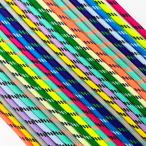 Tali Sepatu Polyester 100% Ramah Lingkungan, Berlapis, Dua Warna, Berkualitas Tinggi untuk Pakaian Olahraga, DIY Topi, Tas, Sepatu - Product Image 5