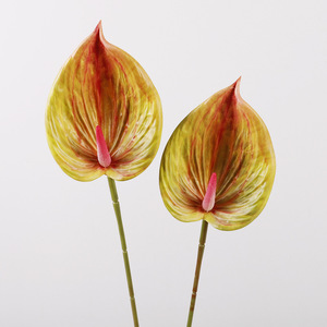QIHAO <b>Artificial</b> Anthurium Flowers PVC Plastic High Simulation Wedding Home Decor Single <b>Stem</b> 3D Design - Product Image 3