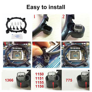 Enfriador de CPU para Computadora de Alta Calidad con 4 Tubos de Calor de Cobre y 2 Ventiladores, Compatible con <span class=keywords><strong>LGA</strong></span> 1151 <span class=keywords><strong>775</strong></span> AM4 AM3 - Product Image 6