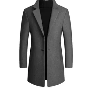 <span class=keywords><strong>Cappotto</strong></span> di <span class=keywords><strong>lana</strong></span> casuale degli uomini <span class=keywords><strong>cappotto</strong></span> giacca a vento degli uomini di autunno e inverno Sottile di modo caldo di alta qualità di nuovi prodotti - Product Image 1