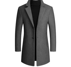 Повседневное шерстяное пальто, мужское пальто, ветровка, мужская осенне-зимняя приталенная теплая Модная Высококачественная новая продукция