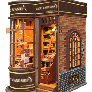 ชุดตัวต่อไม้ 3 มิติ รูปทรงหนังสือ & ของเล่นสร้างบ้านตุ๊ก<span class=keywords><strong>ตา</strong></span> - โมเดลร้านหนังสือขนาดเล็กและของเล่นไม้สำหรับเด็ก - Product Image 1