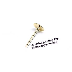 Pendientes de cabeza plana de 6mm con relleno de oro de 14K, aguja de cobre blanco 925, accesorio de joyería DIY, tachuelas de Base plana perla, retención de Color de 5mm - Product Image 2