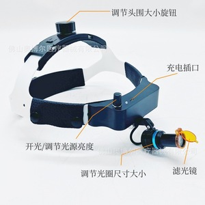 Led Binocular Loupe Headband Magnifying Glasses 5W Adjustable Brightness Dental Medical Use - Product Image 2