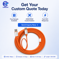 Kabel Ekstensi Aktif LUNGKAY USB 3.2 Gen 2 10Gbps SuperSpeed+ Pengulang Sinyal 1.5M-20M Kamera Industri VR OEM Kustom
