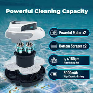 Robot Aspirador Robótico para Piscinas, Inalámbrico, Recargable, Máquina de Limpieza Inteligente para Uso Comercial - Product Image 2