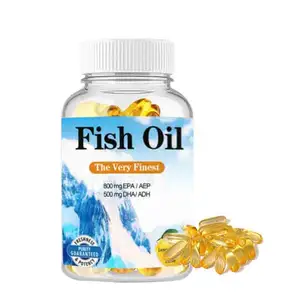 Suplemen perawatan kesehatan bulk 500mg 1000mg omega 3 kapsul softgel minyak ikan