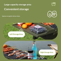 Barbecue au charbon de bois pliable PTGE ZN-1068B, four de camping portable, accessoires de voyage en gros pour le camping