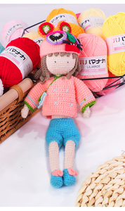 TGYW 50g <span class=keywords><strong>4</strong></span> Brins Fil de Laine de Coton Peigné Doux Applicable au Crochet Tricot Manuel DIY Kit de Fil à <span class=keywords><strong>Tricoter</strong></span> 120m - Product Image 6