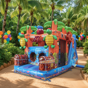WINSUN Treasure Islands Jeux gonflables combinés, jeux gonflables d'intérieur, jeux gonflables Run Ride 5k, terrain de football gonflable Soirt - Product Image 1
