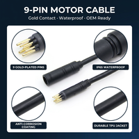 DREAM START Connecteur de moteur Ebike 9 broches mâle et femelle Câble de contact en laiton 10A pour moteur E-Bike Câble de moteur Ebike 9 broches
