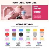 Éponge de maquillage en forme de bec de canard à motif marbré, disponible en couleurs personnalisées, pour les créateurs de contenu beauté sur TikTok et Instagram