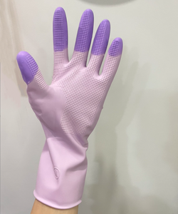 Gants de ménage en <span class=keywords><strong>latex</strong></span> avec poignets étendus, gants de vaisselle durables pour le nettoyage de la cuisine, épais et imperméables - Product Image 5