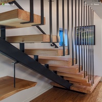 Escalier en spirale en chêne massif personnalisé, moderne et de luxe, préfabriqué, durable, pour villa, de la marque Anewson Premium