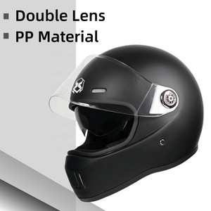 Nuevo Casco Integral para Motocicleta AXK, Doble Capa de Material PP, Seguridad en la Conducción, Visera Doble, para Todas las Estaciones - Product Image 2