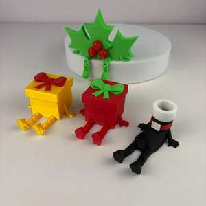 Set di Ornamenti Natalizi Stampati in 3D in Plastica Aggiunge Fascino Festivo alla Decorazione Domestica su Mensole e Tavoli Fabbricato in Cina - Product Image 1