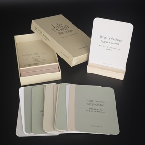 Tùy Chỉnh Kích Thước Cardstock Chất Liệu Thiết Kế Đẹp Tích cực Tự Thiền Động Lực Khẳng Định Thẻ Với Đứng Bằng Gỗ - Product Image 2