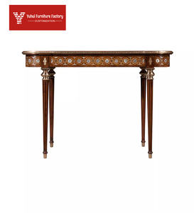 अंग्रेजी शैली मटर फूल लकड़ी डेस्क विला शास्त्रीय यूरोपीय शैली लेखन डेस्क के साथ रखी गई - Product Image 2