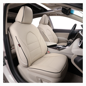 Coprisedili <span class=keywords><strong>Auto</strong></span> Personalizzati in Pelle Premium Beige <span class=keywords><strong>per</strong></span> Toyota Camry 2016, Set Completo 5 Posti, Direttamente dalla Fabbrica EKR - Product Image 1